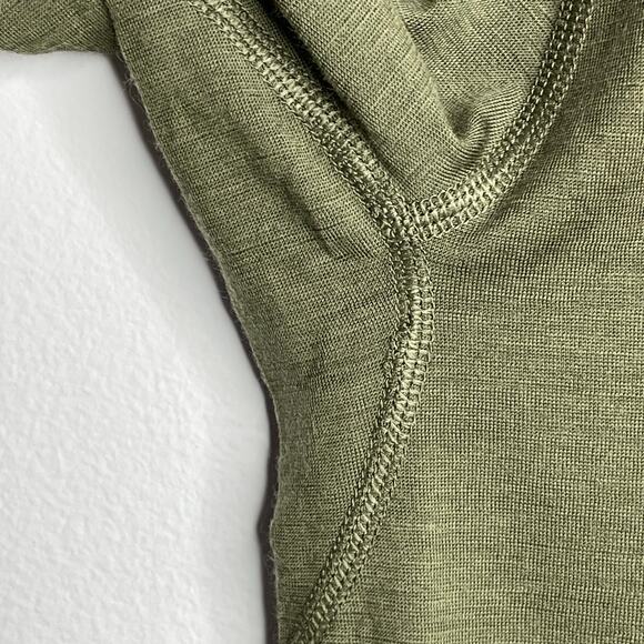 Icebreaker Merino 200 Oasis Long Sleeve Half Zip Base Layer Top Green Small New - Picture 8 of 16